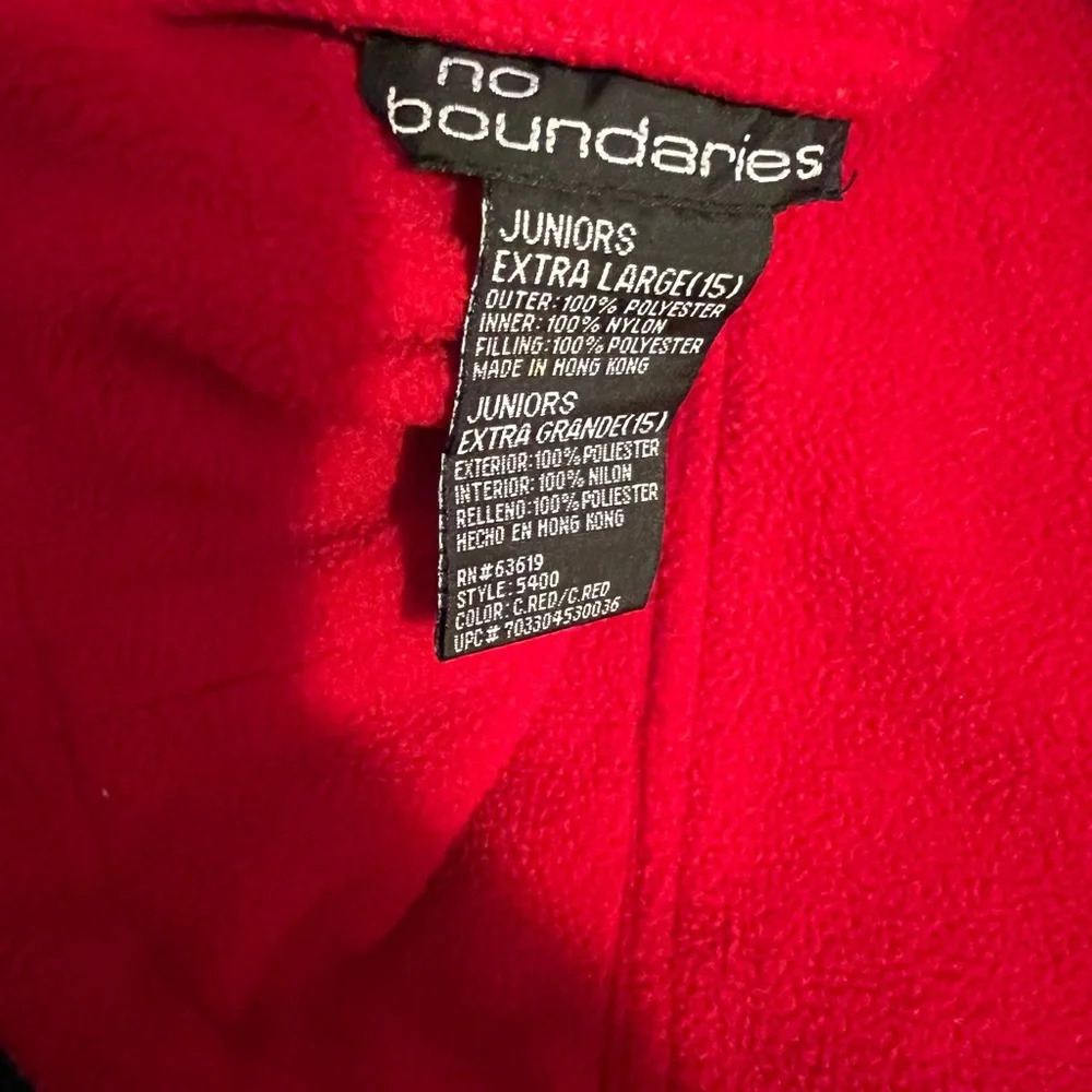 Red Quilted Fleece Lined Vest - Picture 4 of 5